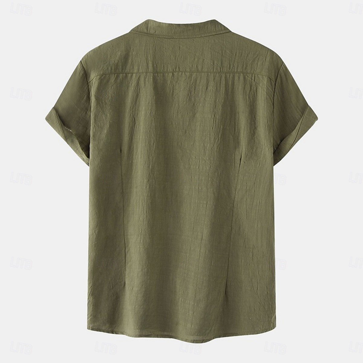 Per uomo Camicia bianca di cotone Camicia Estiva Camicia casual Camicia in cotone e lino Camicia con colletto cubano Semplice Vacanza Casuale Nero Giallo Blu marino Verde Manica Corta Collo Camp del 2025 a $21.99 –P3