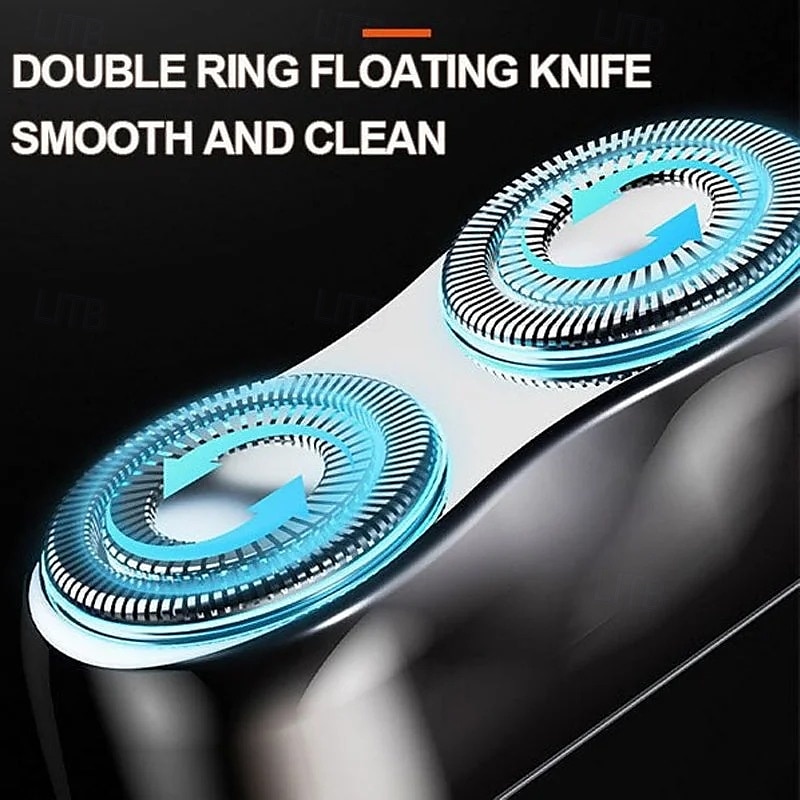 Waterproof Portable USB Men's Shaver Dual-Head Magnetic Mini Electric Razor Compact Beard Trimmer for Men Rechargeable USB Charging Travel Friendly Shaving Device 2025 - $20.99 –P5
