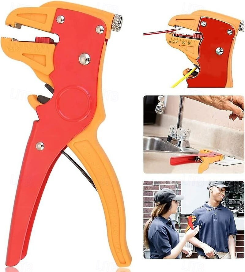 spelafili automatico, utensile elettrico multifunzionale, pinza a becco d'anatra regolabile per tagliare e spellare cavi, crimpare fili, utensile manuale per riparazioni elettriche del 2025 a $16.99 –P4