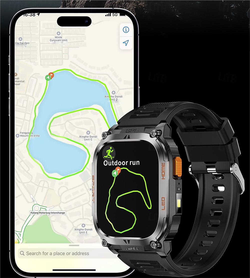 новые смарт-часы с GPS-треком для мужчин, водонепроницаемые, IP68, 2,01 IPS, всегда отображают компас, частоту сердечных сокращений, аккумулятор 630 мАч, Bluetooth, женские смарт-часы 2025 - $48.99 –P5