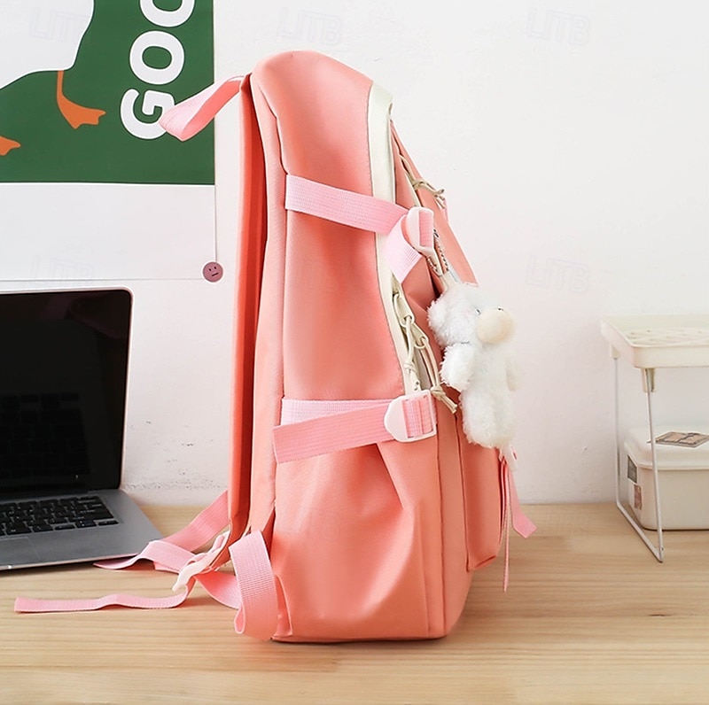 Ensemble de sac à dos vert 5 en 1 pour filles avec de jolis accessoires – sac d'école léger avec fourre-tout, trousse et pochette à cordon pour les adolescentes et un usage quotidien de 2025 ? $29.99 –P4