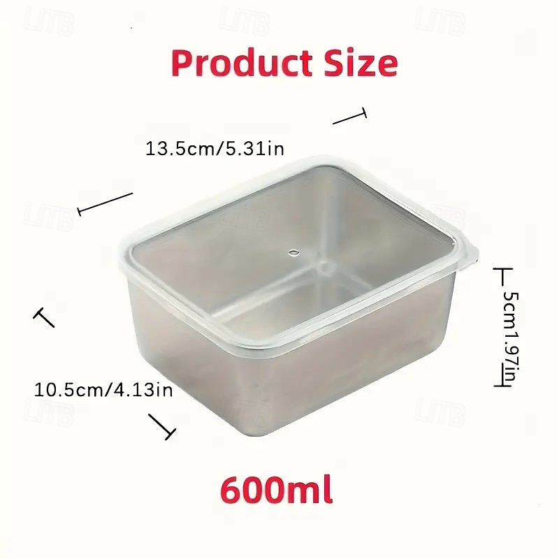 Contenitori per alimenti in acciaio inossidabile da 7 pezzi con coperchi a scatto, scatole per la preparazione dei pasti impilabili a prova di perdite per campeggio, picnic, casa, ufficio e pranzo a del 2025 a $7.99 –P4