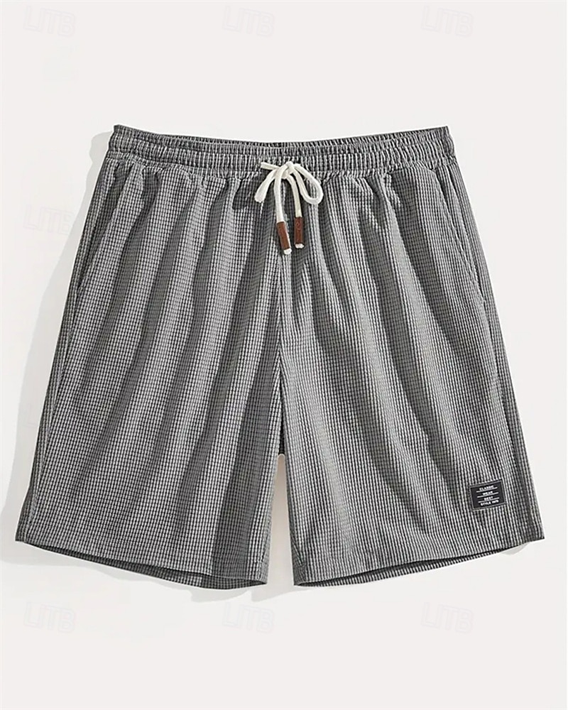 Męskie Szorty waflowe Szorty Letnie szorty Szorty na co dzień Kieszeń Elastyczny pas Ściągana na sznurek Równina Komfort Oddychający Do kolan Na zewnątrz Urlop Sportowy Codzienny Czarny Biały Średnio 2026 - $17.99 –P18