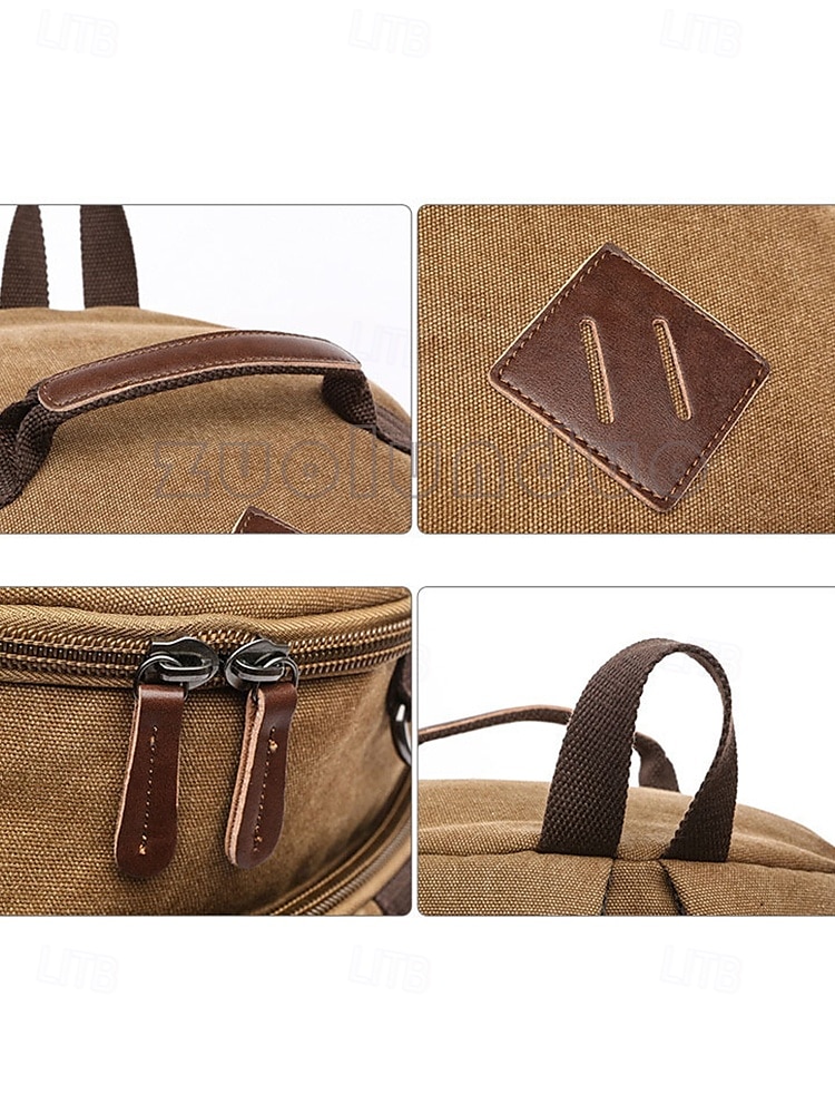 Borsa da viaggio convertibile in tela vintage da uomo, con tracolla, grande capacità, multifunzione, per il ritorno a scuola, gite del fine settimana, palestra e uso all'aperto del 2026 a $59.99 –P12