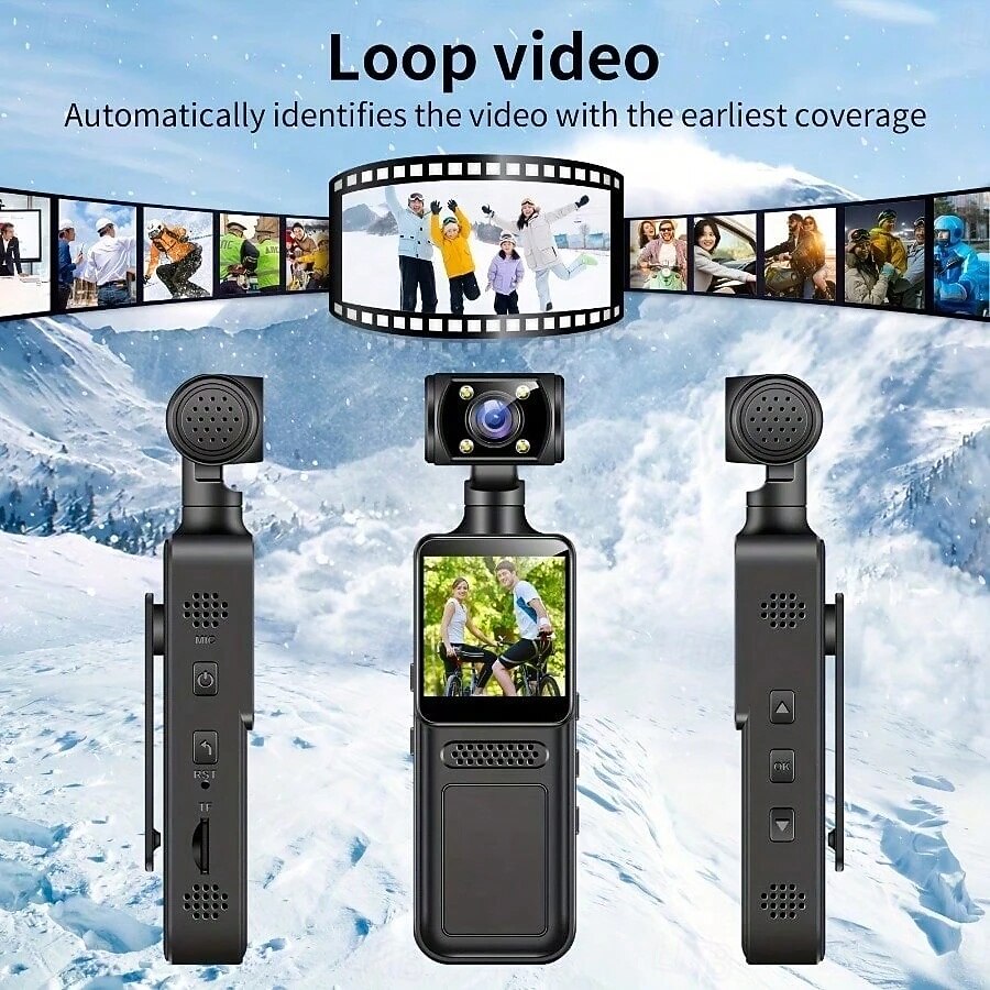 4K Ultra HD Swivel Lens Action Camera - Loop Recording & Night Vision Waterproof Anti-Shock Handheld Body Cam For Skiing Cycling Outdoor Adventures 2025 - $51.99 –P6