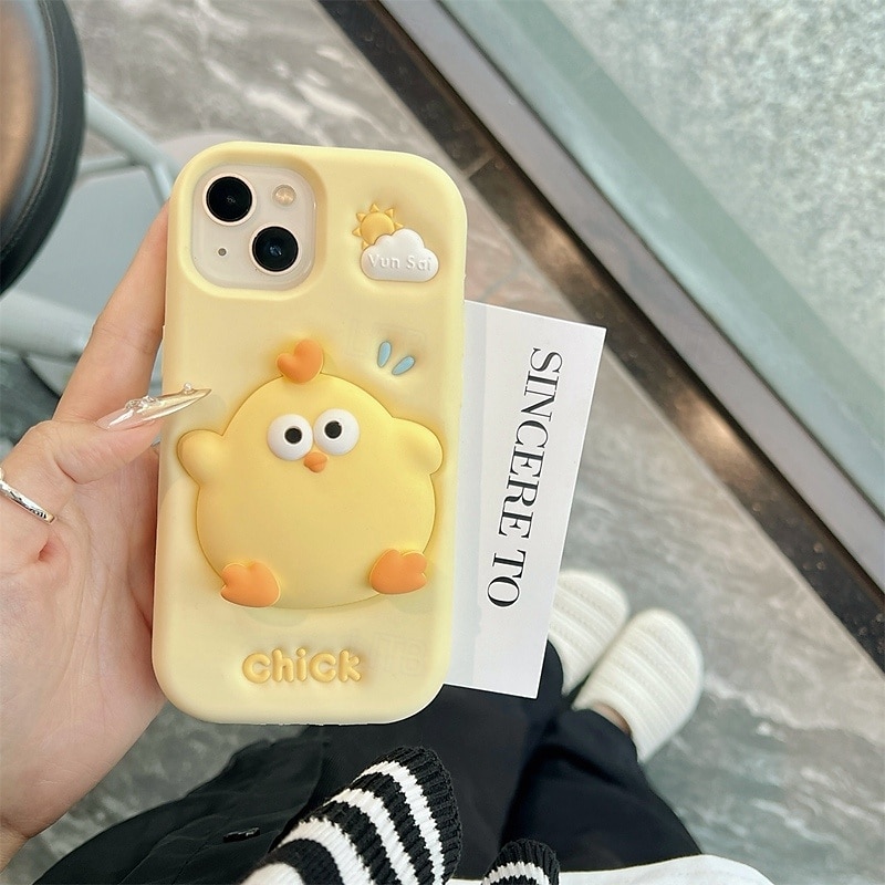 telefoon hoesje Voor iPhone 16 Pro Max Plus iPhone 15 14 Pro Max Plus iPhone 13 Pro Max Achterkant Herbeleef stress Schokbestendig 3D-cartoon Siliconen 2025 - $12.99 –P3
