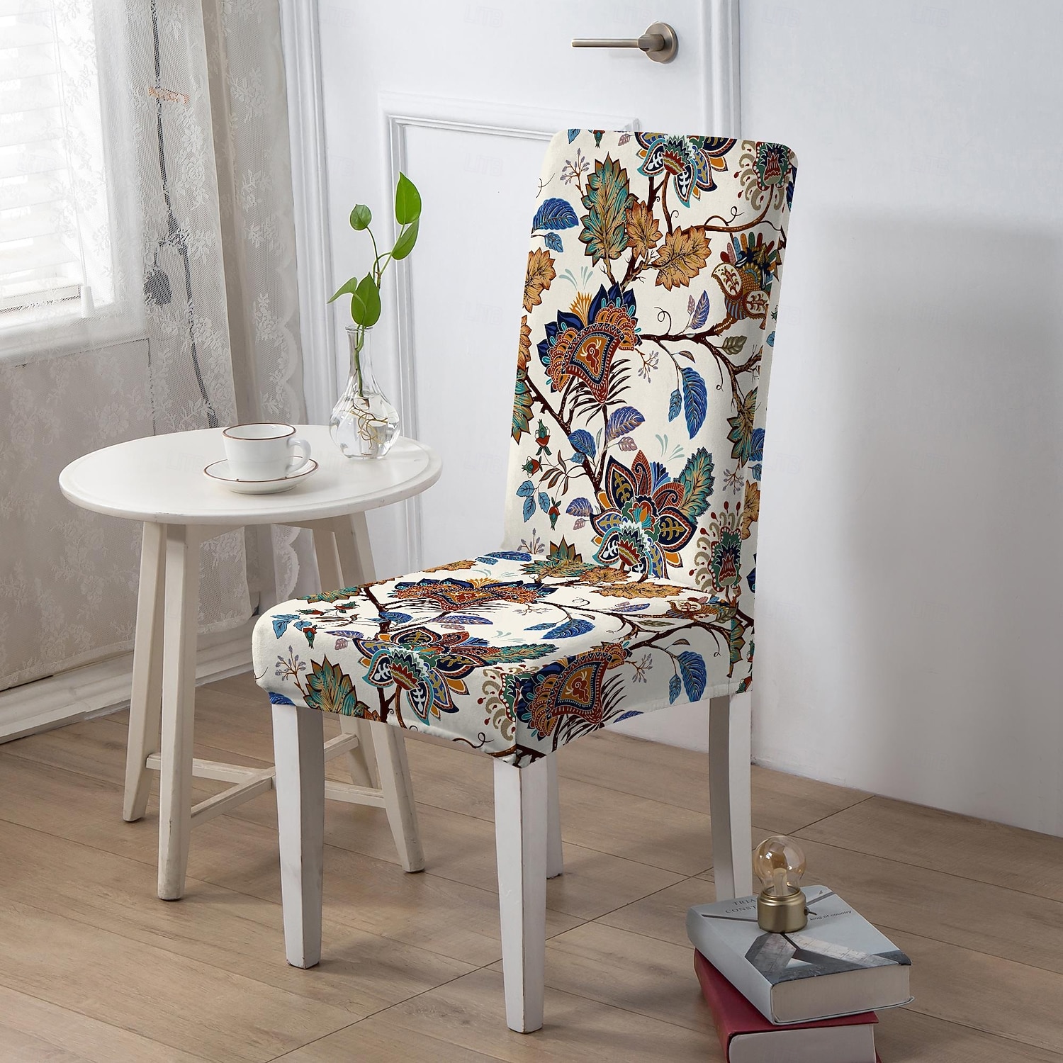 Bedruckte Stuhlhussen und Bankhussen-Sets für Esszimmerstühle, bestehend aus 5 Stück, 4 Stuhlhussen und 1 Bankhusse 2026 - $30.99 –P5