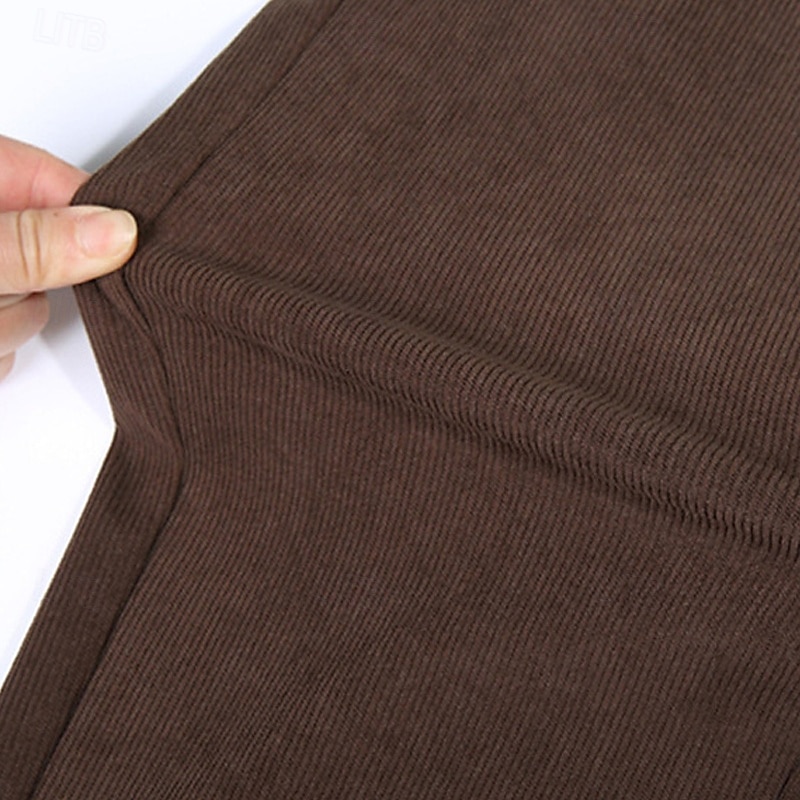 Per donna Pantaloni Eleganti Pantaloni Moda Streetwear Lunghezza intera Vita Alta Semplice Tasca Elastico in vita Traspirabilità Confortevole Streetwear Abbigliamento quotidiano Uscire Nero Marrone del 2025 a $16.99 –P10
