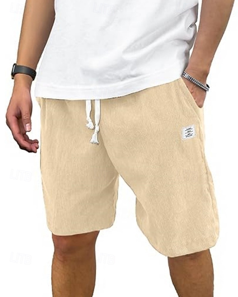 Per uomo Shorts Pantaloncini Estivi Pantaloncini casual Pantaloncini di velluto a coste Tasca Elastico in vita Coulisse Semplice Comodità Traspirante Corto All'aperto Vacanza Canotta sportiva Casual del 2025 a $15.49 –P19