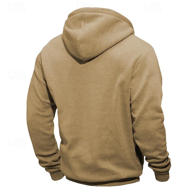 Herren Kapuzensweatshirt Viertelreißverschluss Kapuzensweatshirt Schwarz Marineblau Khaki Hellgrau Dunkelgray Mit Kapuze Farbblock Patchwork Tasche Sport & Outdoor Täglich Ferien Polyester Streetwear 2025 - $21.99 –P6