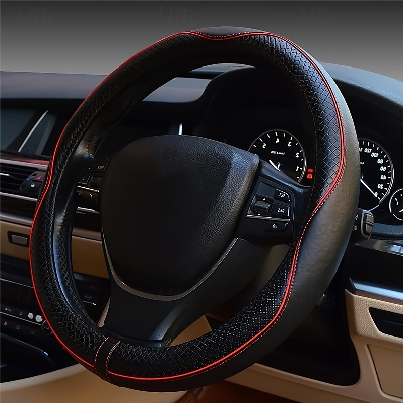 15in Steering Wheel Cover - Non-Slip Grip Soft PU Leather Steering Wheel Case with Anti-Slip design Compatible with Most Cars Trucks SUVs - Durable & Easy-Clean Dashboard Protector for Drivers & pa 2025 - $42.99 –P4