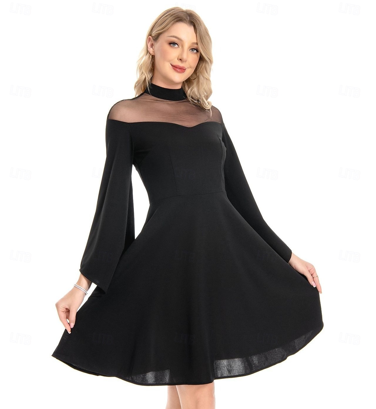 Retro 50. léta Rockabilly Polední Koktejlky Šaty na šaty Flare šaty Zvonové A-Linie Dámské Dovolená Maturita Párty a večer Dospělé Šaty Podzim Jaro léto 2025 - $39.99 –P5