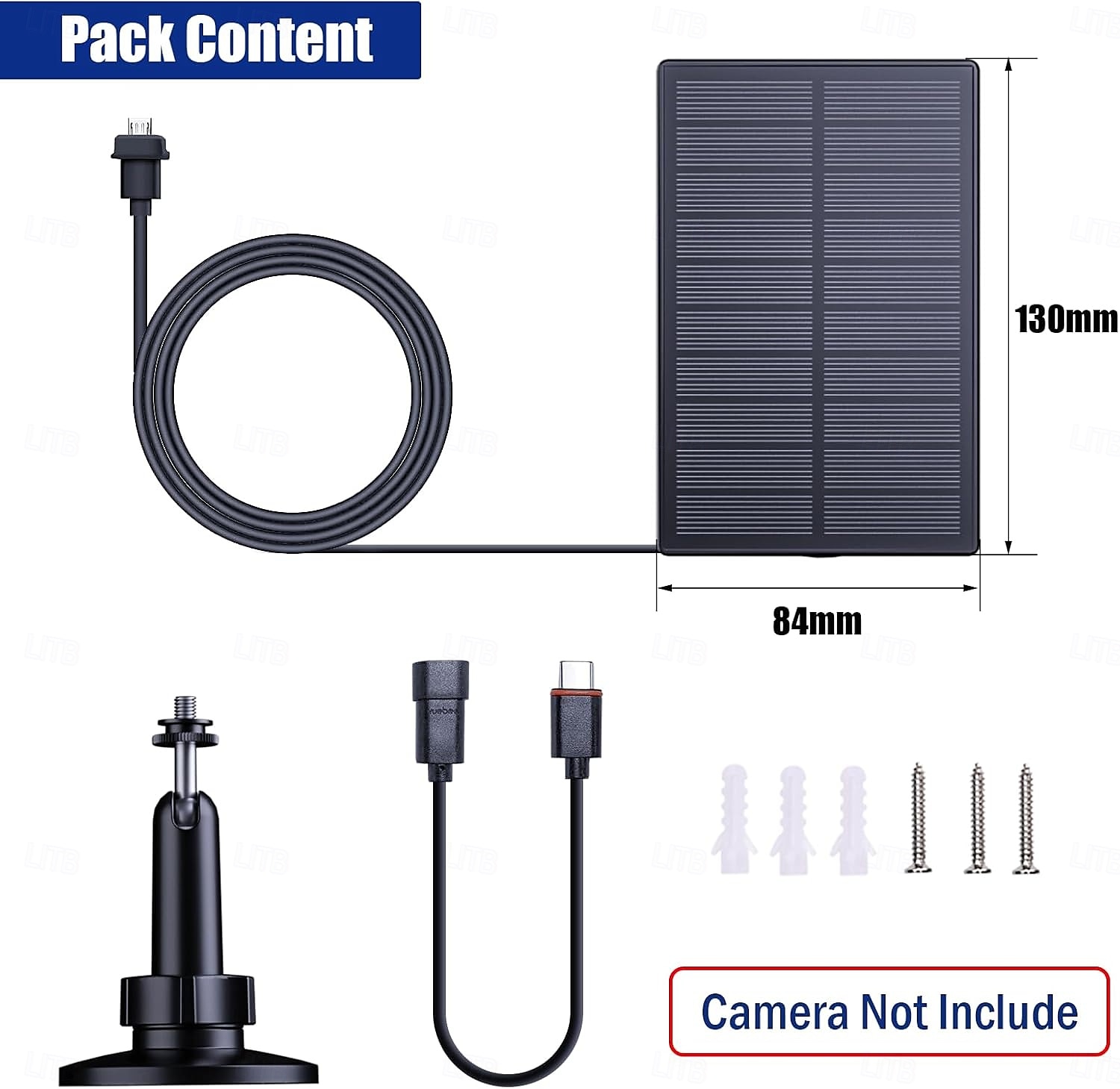 2W solární panel pro bezpečnostní kameru, nabíječka solárního panelu kompatibilní s venkovní kamerou Blink (3. generace) &kamery Blink Outdoor 4 (4. generace), solární panel USB pro venkovní kameru 2025 - $43.99 –P2
