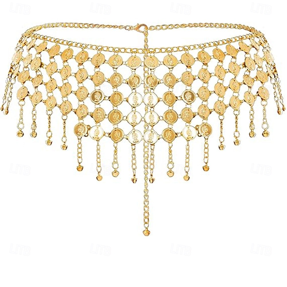Pièces de monnaie danse du ventre hanche écharpe ceinture danse du ventre pièces jupes chaîne ceinture pour danse du ventre costume d'Halloween accessoire de 2026 ? $24.99 –P1