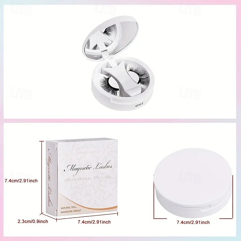 Cils magnétiques souples, boîte tout-en-un, kit de cils magnétiques réutilisables avec applicateur, aspect naturel, cils de chat légers, poils duveteux, faux cils doux pour un usage quotidien, outils de 2025 ? $10.99 –P14