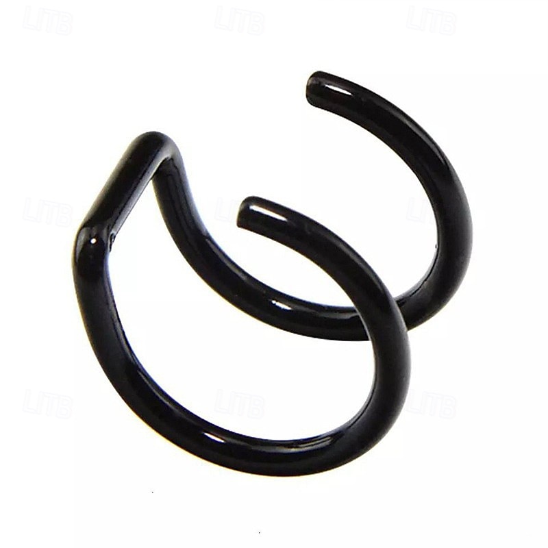 Femmes Bijoux de Corps 2 cm Anneau de nez / goujon de nez / piercing de nez Argent / Noir Géométrique Élégant Alliage Bijoux de fantaisie Pour Soirée Été de 2025 ? $23.99 –P3