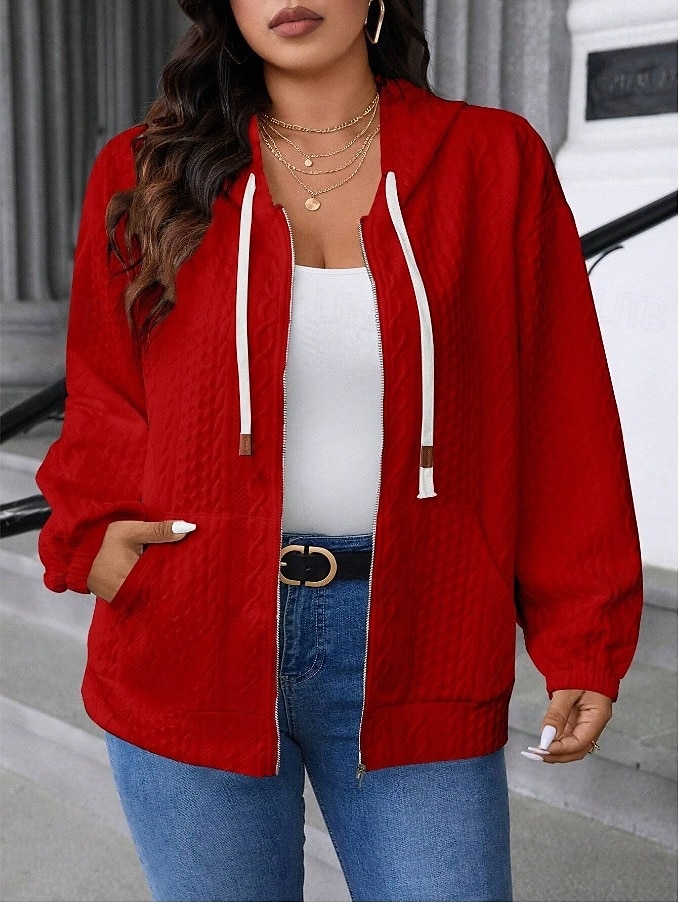 Femmes Veste Décontractée Confortable Respirant Avec Poches Mode Occasionnel Uni Occasionnel Tenue quotidienne Régulier À capuche Coupe régulière manche longue Vêtements d'extérieur Bleu Ciel Noir de 2025 ? $24.99 –P19