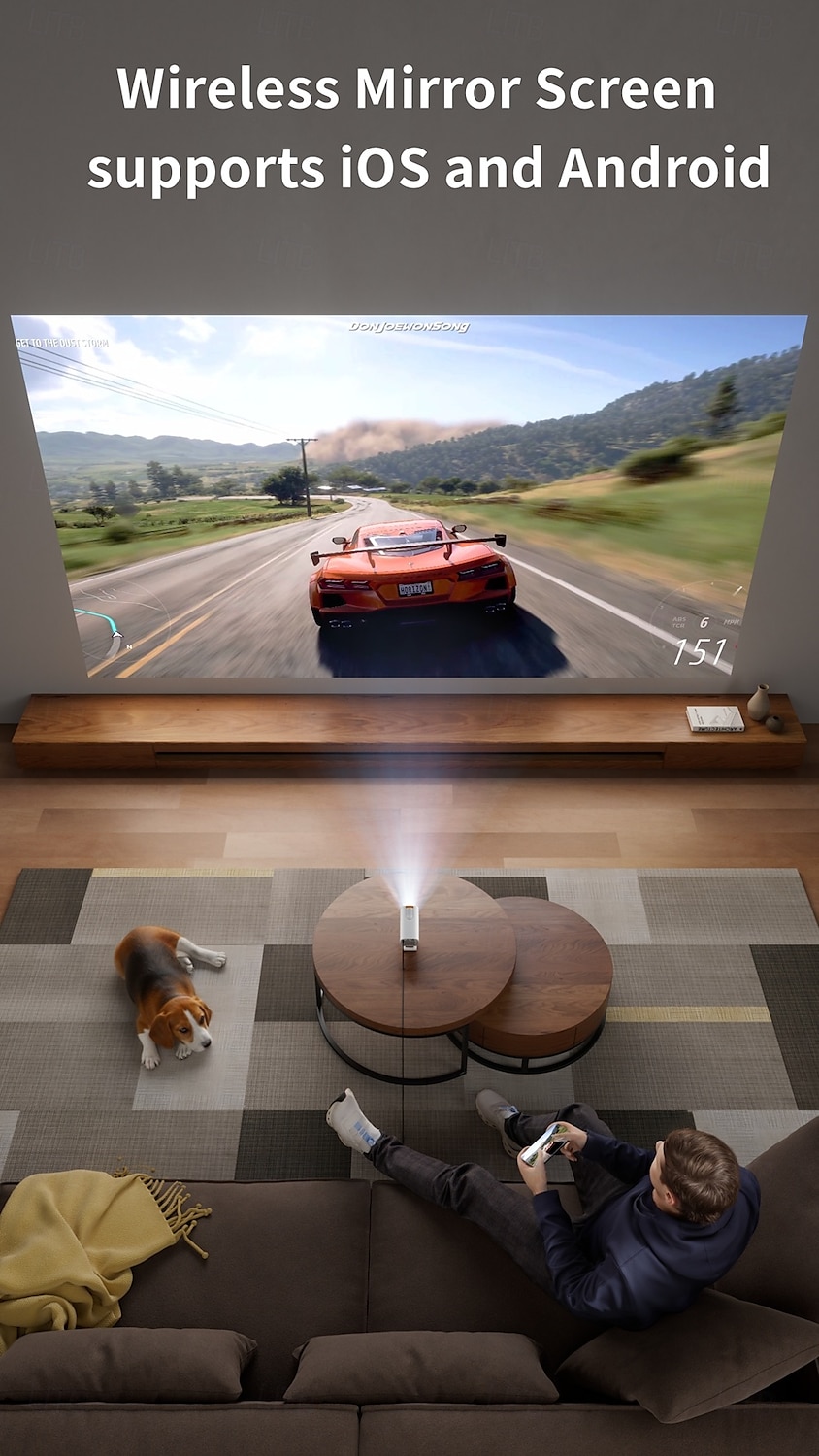 Super Convenient Mini Projection Home Theater 1080p Android Intelligent High-definition Home Wireless Projection Android Version Supports Wireless Same Screen Mobile Phones Supports USB Flash Drives 2025 - $68.99 –P12