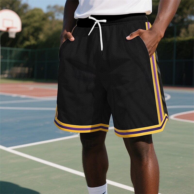 Per uomo Shorts Pantaloncini Estivi Pantaloncini da basket Pantaloncini casual Pantaloncini in rete Tasca Elastico in vita Coulisse A righe Comodità Traspirante Corto All'aperto Vacanza Canotta del 2025 a $12.99 –P10