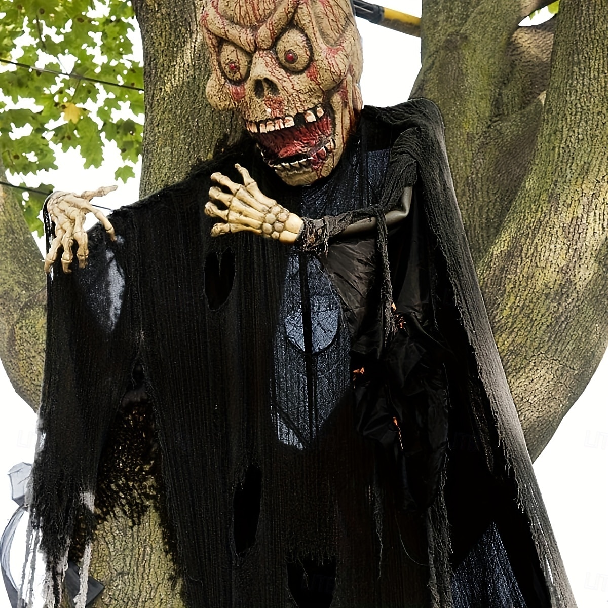 1 ks halloweenská černá strašidelná látka - strašidelná látka, halloweenská dekorace (3072 palců), vánoční halloweenský dárek na Den díkůvzdání, velikonoční dárek 2025 - $7.99 –P7