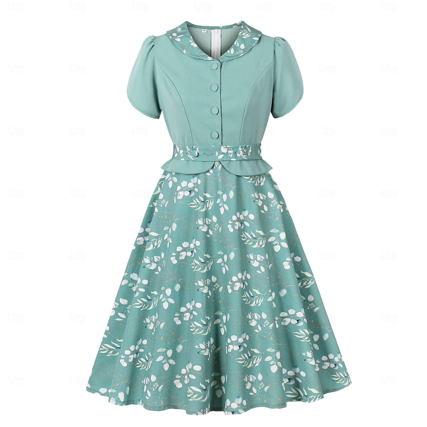 Retró 1950-es Rockabilly Déli Swing ruha Flare ruha Fit and Flare Virágos Jelmez Női Álarcos mulatság Vakáció Hétköznapi Retro témájú buli Felnőttek Ruha Tavaszi nyár 2025 - $38.99 –P1
