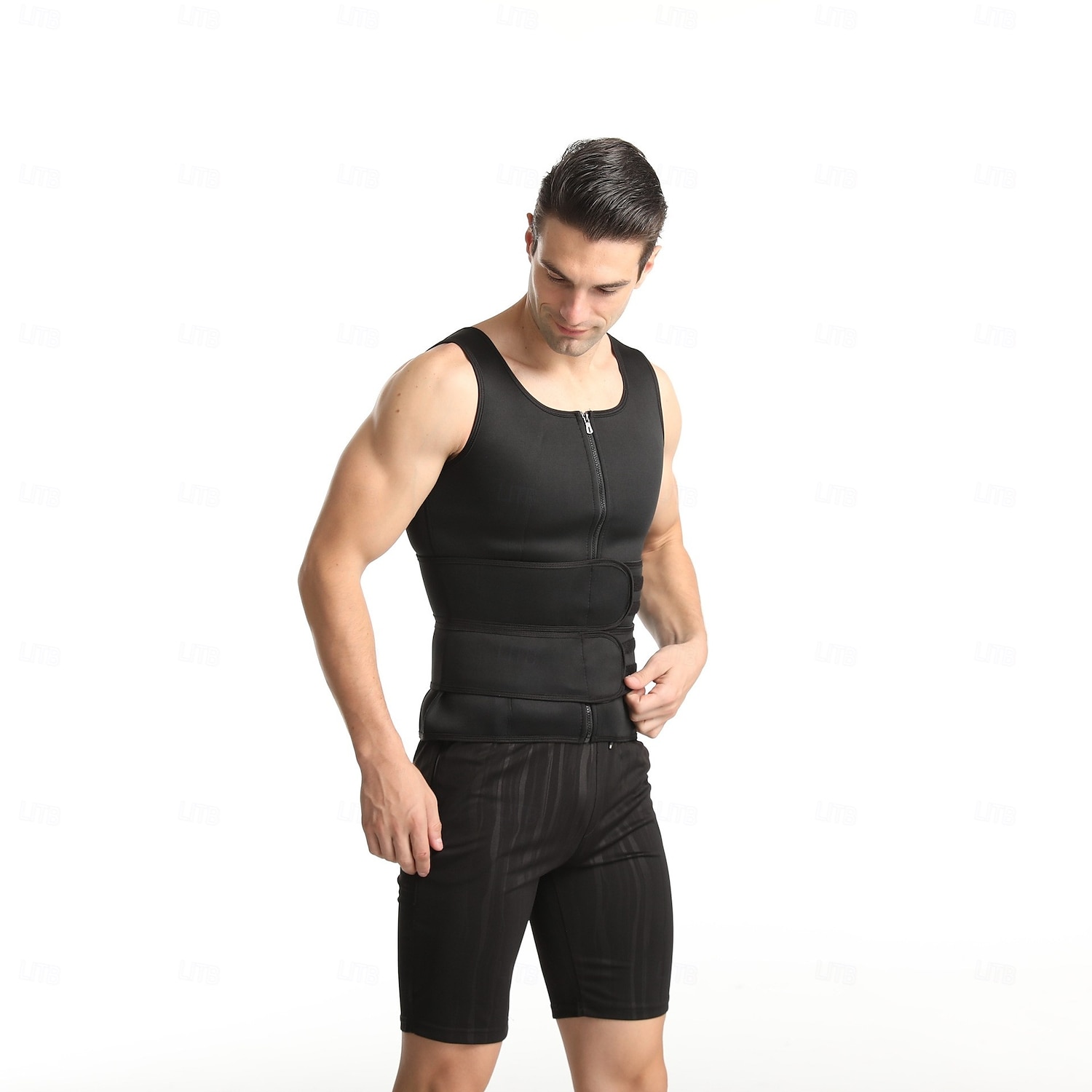 Hombre Fajas Control de barriga Calorías Quemadas por Entrenamiento de gimnasio Ejercicio y Fitness Ropa Deportiva 2025 - $11.49 –P3