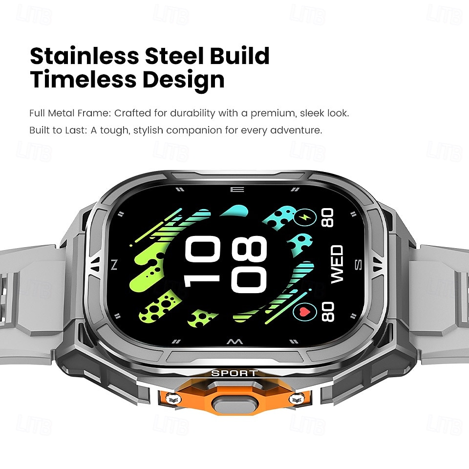 X5 Montre intelligente 1.96 pouce Smartwatch Montre Connectée Bluetooth Rappel d'appel Moniteur d'Activité Moniteur de Fréquence Cardiaque Rappel sédentaire Trouver mon Appareil Compatible avec de 2025 ? $68.99 –P3