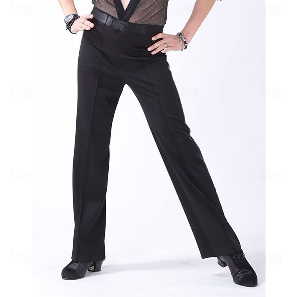 Pantalons de danse latine pour hommes et garçons, pantalons de danse carrée moderne parfaits pour le jazz, la rumba, le tango, la salsa de 2025 ? $33.99 –P2