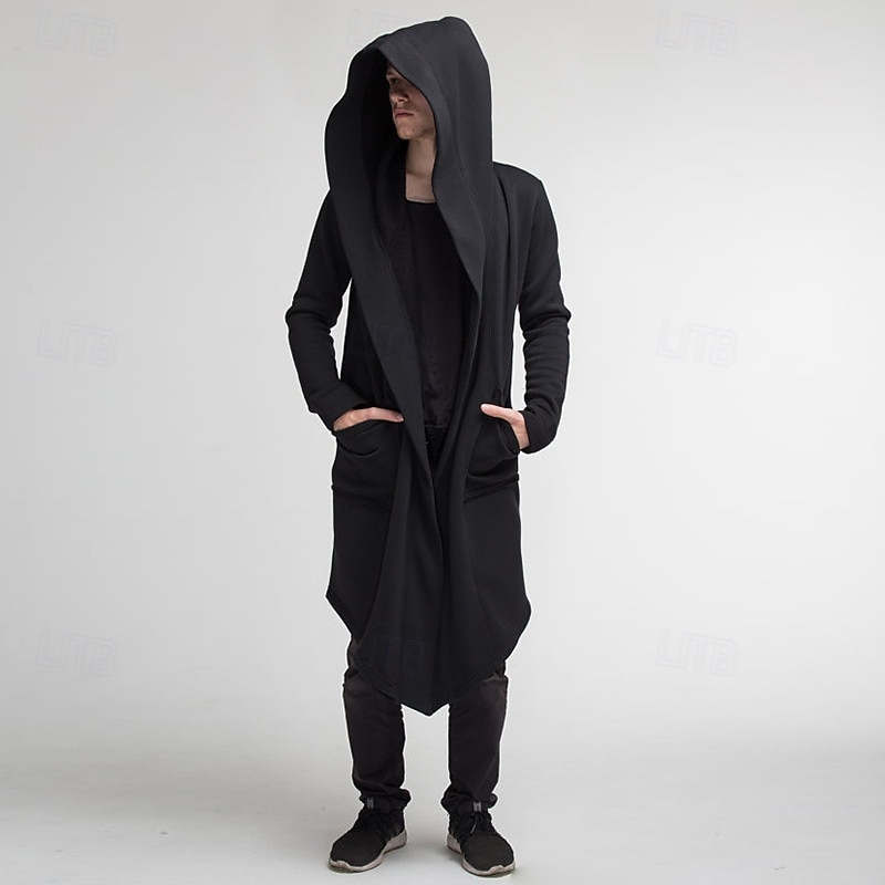 Pánské Kapuce Svrchní oblečení Černá Vodní modrá Trávová zelená Kapuce Bez vzoru Kapsy Sporty a outdoor Denní Dovolená Polyester Šik ven Základní Na běžné nošení Jaro Podzim Oblečení Mikiny s kapucí 2026 - $28.99 –P1