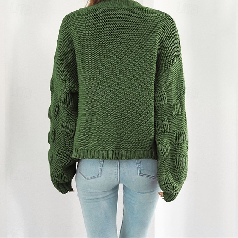 Femmes Cardigan Occasionnel Couleur Unie Épais Col en V Tricoté manche longue Hauts Réguliers Tricoter Quotidien Fête Sortir Jaune Vert Véronèse Automne Hiver de 2025 ? $24.99 –P7
