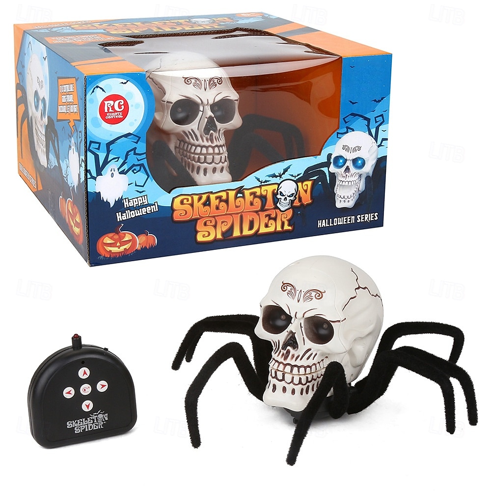 Halloween Skeleton Decor Remote Control Toy, Scary Prank Tarantula Spider with Skeleton Design, Creepy Crawling Electric RC Toy for Haunted House, Trick Props, Kids & Adults Party Favor 2025 - $37.99 –P11