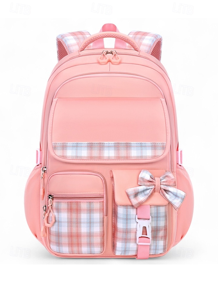 Sac à dos d'école imperméable grande capacité pour enfants – design à carreaux léger, bretelles confortables, idéal pour l'école quotidienne, les voyages et les activités de plein air des filles de 2025 ? $29.99 –P8