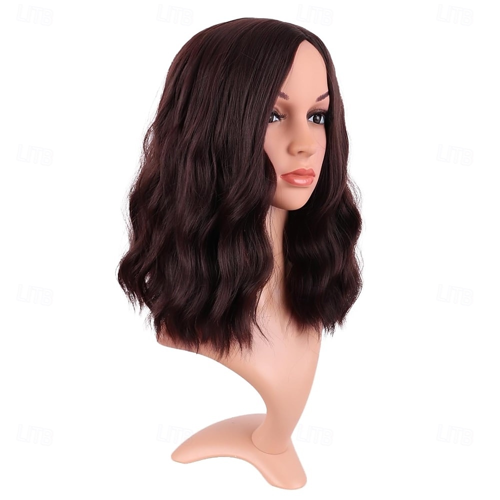 14 Inch/35 cm Bob Wavy Short Curly Body Wave Cosplay Anime Synthetic ...