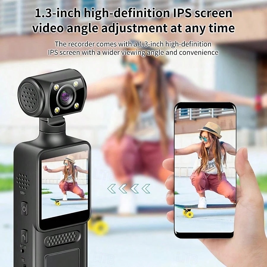4K Ultra HD Swivel Lens Action Camera - Loop Recording & Night Vision Waterproof Anti-Shock Handheld Body Cam For Skiing Cycling Outdoor Adventures 2025 - $51.99 –P7