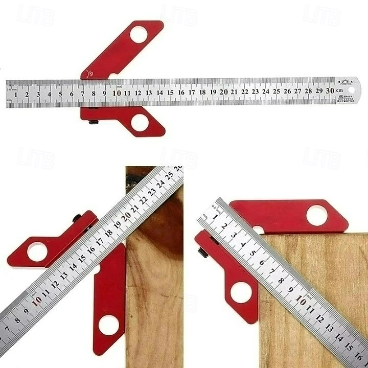 Tracciatore centrale magnetico per lavorazione del legno con strumento di marcatura a 45 gradi, calibro di tracciatura della linea centrale rotonda in faggio per carpenteria, layout di precisione e del 2025 a $28.99 –P8