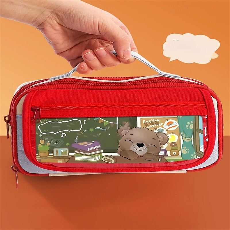 Astuccio portapenne alla moda per bambini, design creativo, colore unito, cancelleria, album, materiale scolastico per bambini del 2025 a $11.99 –P7