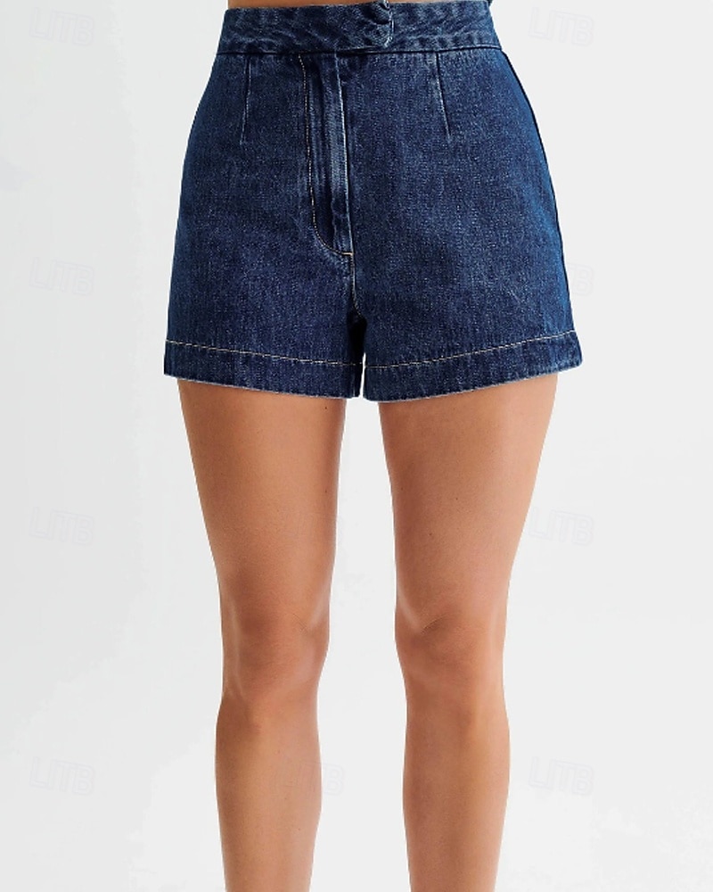Women's Active Fashion Blouse Shorts Sets Sleeveless Crew Neck Solid Color Split Thigh Vacation Casual Daily Blue Summer Regular Fit 2025 - $48.99 –P11