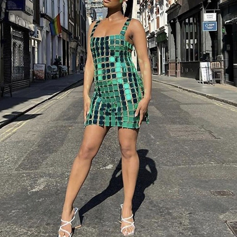 Women's Glitter Sequin Dress Sparkle Party Dresses for Singer Dancer Stage Wear Party Carnival Outfit 2025 - $155.99 –P10