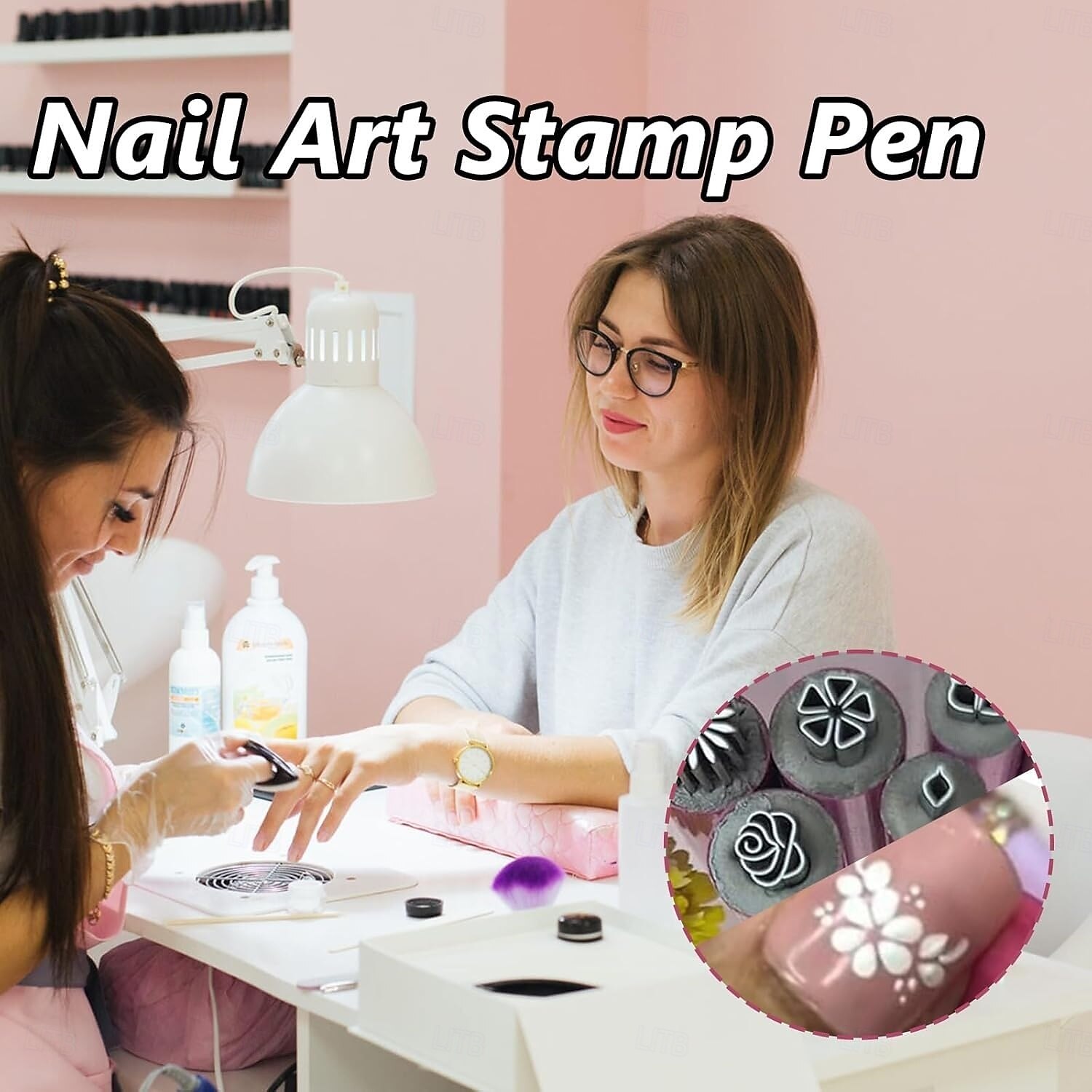 مجموعة أقلام ختم فن الأظافر، مجموعة أقلام فن الأظافر، أدوات نقش فن الأظافر بتصميم بسيط، سهلة الاستخدام، قلم ختم الأظافر أدوات فن الأظافر DIY للفتيات والنساء 2026 - $15.72 –P7