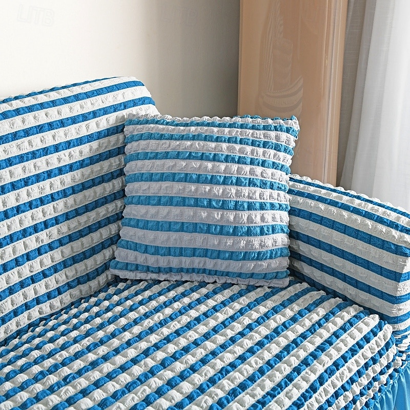 3D Bubble Lattice Elegant Stretch Sofa Cover Loveseat Cover Couch Cover Spandex Elastic Sofa Slipcover Protector with Skirt 2025 - $39.99 –P13