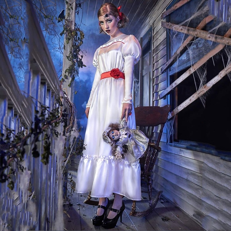 Annabelle Strašidelná panenka předvečer Všech svatých Šaty cosplay Dospělé Dámské předvečer Všech svatých Karneval Výkon Párty Jednoduché Halloweenské kostýmy Oblékněte se 2025 - $44.99 –P5