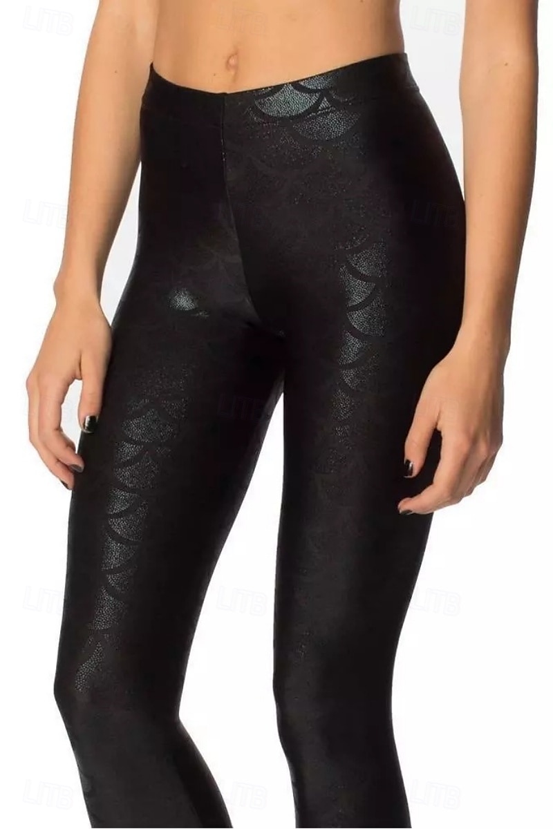 Mulheres Leggings Roupa de rua Casual Longas Cintura Alta Tecido Corte alto Respirabilidade Macio Com Stretch Rua Para Noite Prata Preto Vermelho Azul Royal Outono Normal de 2025 por $11.99 –P3