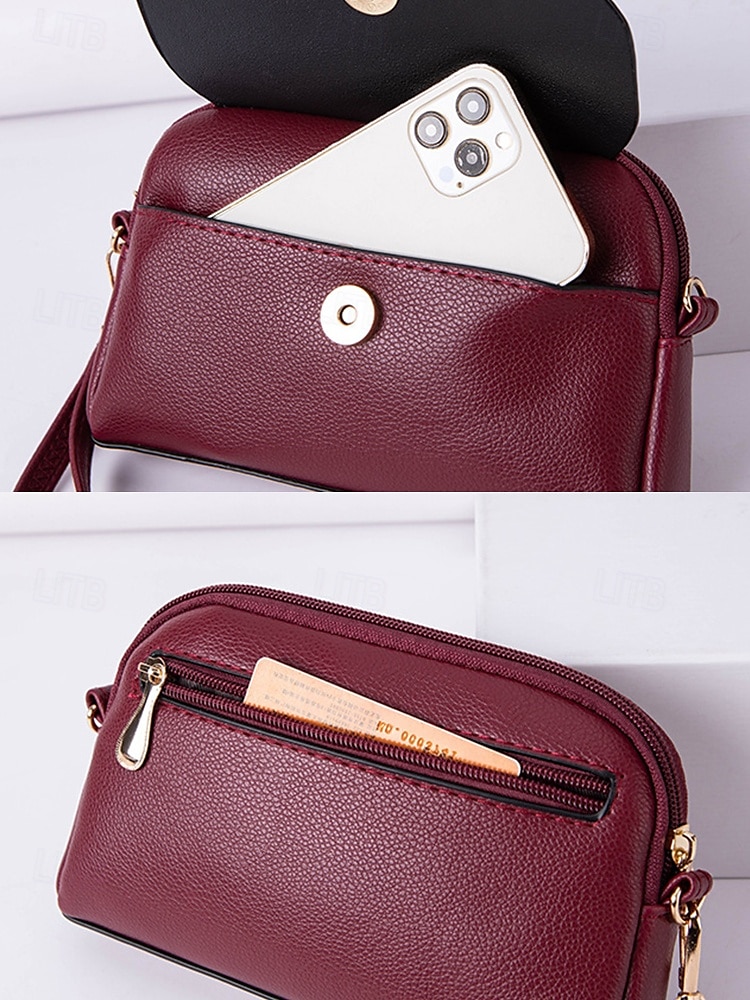 borsa a tracolla da polso in similpelle da donna con patta in stampa coccodrillo – elegante piccola borsa a tracolla per l'uso quotidiano, i viaggi e il lavoro del 2025 a $14.99 –P8