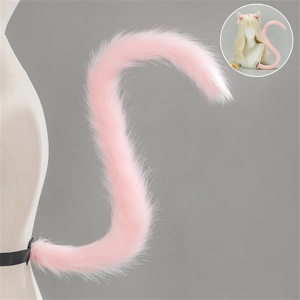 Faixa de cabeça com orelhas de gato realistas e conjunto de cauda – orelhas de animais peludos feitas à mão, acessórios de cosplay de gato para convenções, cosplay, festas e Halloween de 2026 por $21.99 –P10