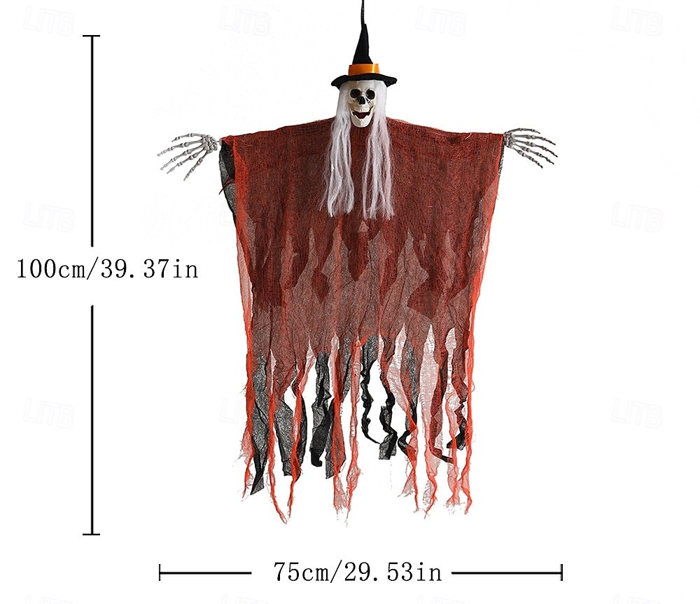 2025年 ハロウィーン吊り下げスケルトンゴーストデコレーション3個パック、ハロウィーン屋外デコレーション用死神、ハロウィーンスケルトンフライングゴースト、お化け屋敷小道具、パーティーデコレーション  コレクション – $21.99 –P1