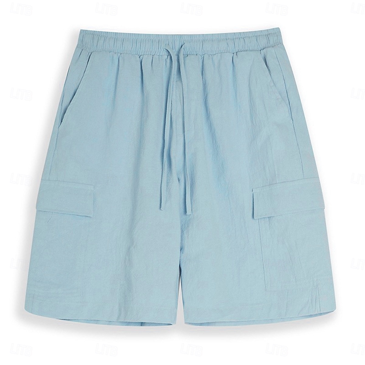 Homens Bermuda Cargo Calção Shorts de linho Shorts de verão Shorts de praia Com Cordão Cintura elástica Bolso multi Tecido Respirável Curto Ao ar livre Praia Férias Havaiana Preto Branco Sem de 2026 por $25.99 –P4