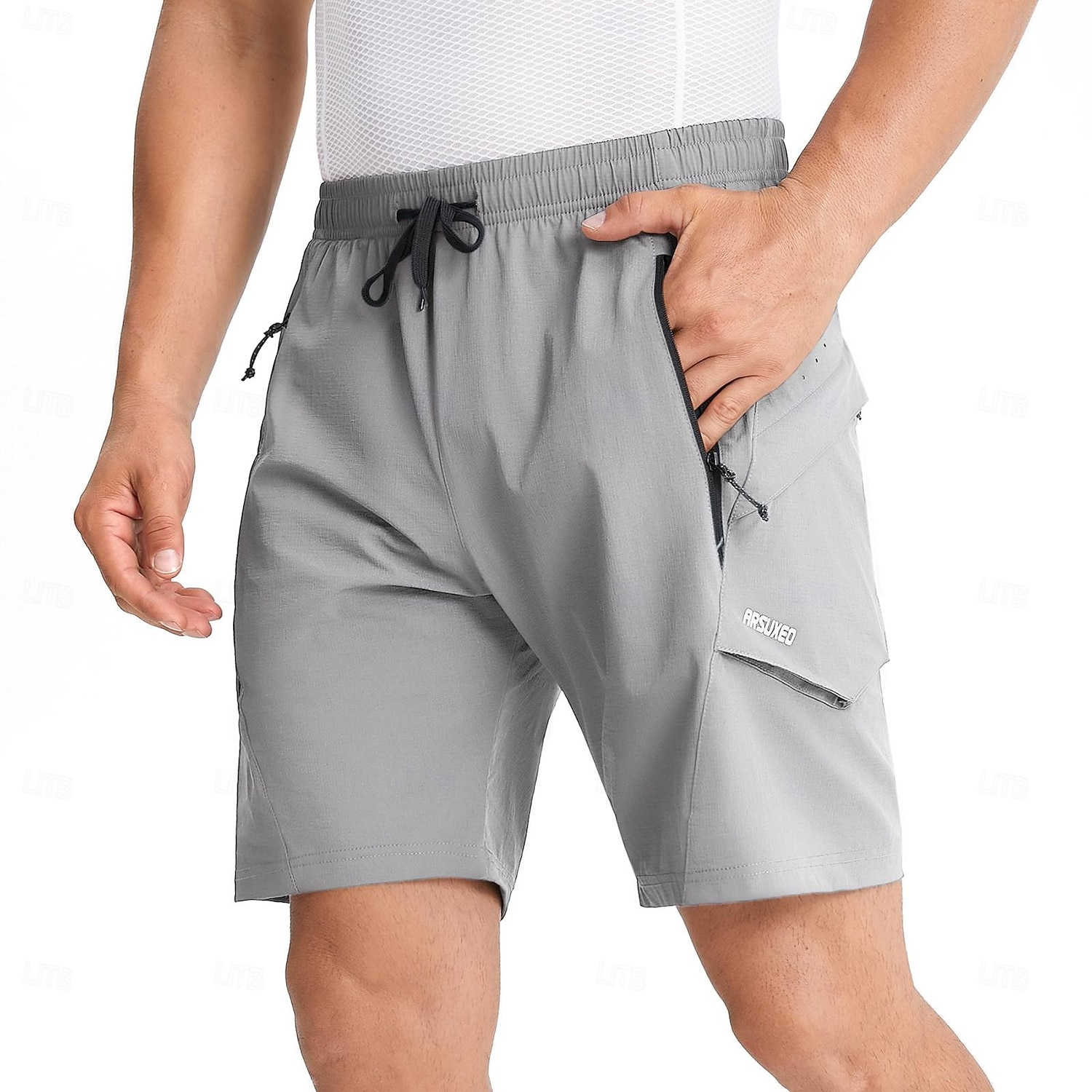 Arsuxeo Herren Einfarbig Fahrradhose MTB-Fahrradhose Fahrradhose Fahhrad Weite Shorts Gepolsterte Shorts / Chamois Formpassend Mountainbike MTB Straßenradsport Sport Reduziert Reibung Reflektierende 2026 - $52.99 –P2