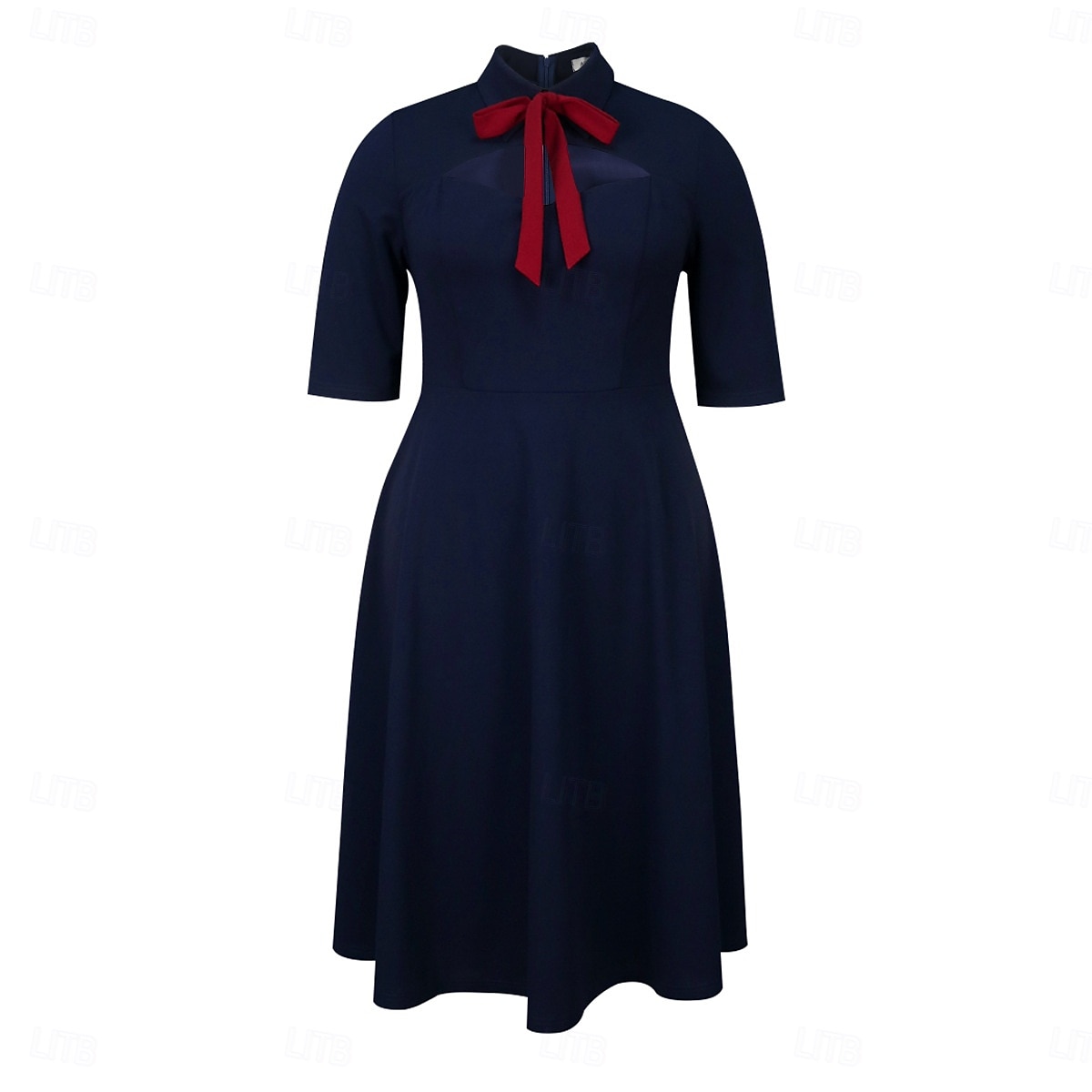 Retro Vintage 1950s Rockabilly Midi A Line Dress Flare Dress Plus Size A-Line Women's Vacation Homecoming Party & Evening Adults Dress Spring & Summer 2025 - $41.99 –P1