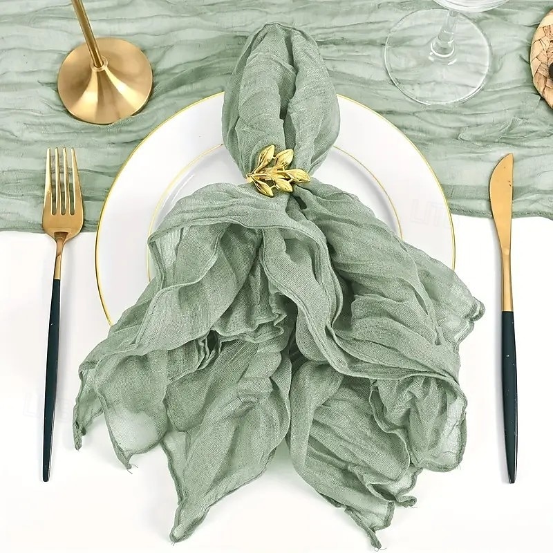 Lot de 10 serviettes en polyester de couleur unie, serviettes de table rectangulaires tissées de 20 x 20 pouces avec bordure élégante, parfaites pour la décoration de table de Noël, de vacances, de de 2025 ? $23.99 –P5