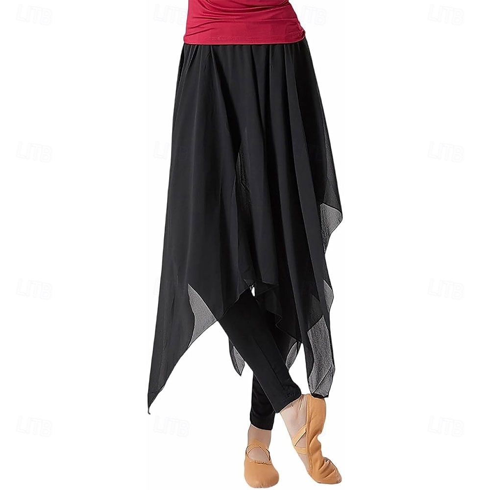 dames latin dansbroek moderne dansbroek chiffon trainingskleding 2026 - $32.99 –P2